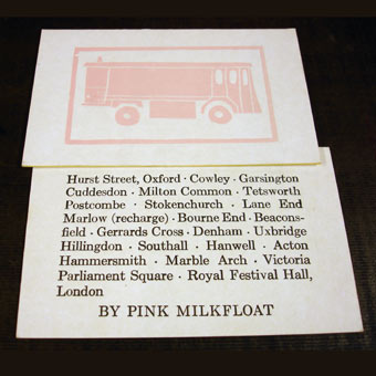Pink Milkfloat commemorative card